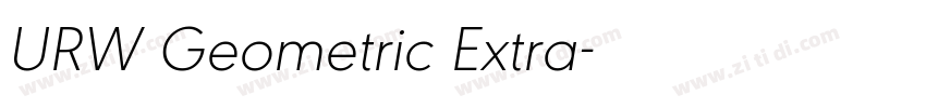 URW Geometric Extra字体转换